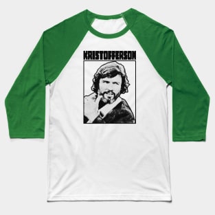 Retro Kris Kristofferson Graphic Baseball T-Shirt